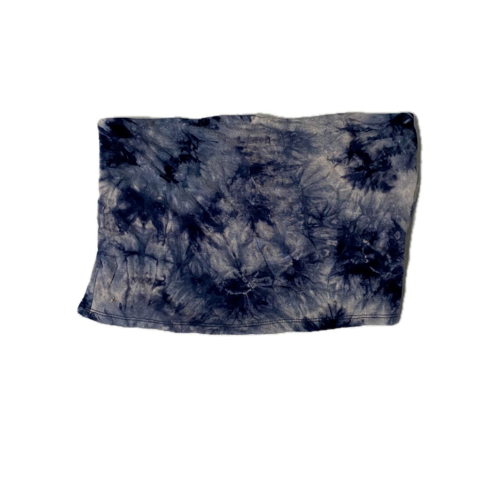 Heart &‎ Hip Womens Blue Tie Dye Tube Top Strapless Cropped Bandeau Size Small